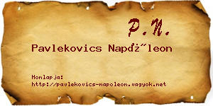 Pavlekovics Napóleon névjegykártya